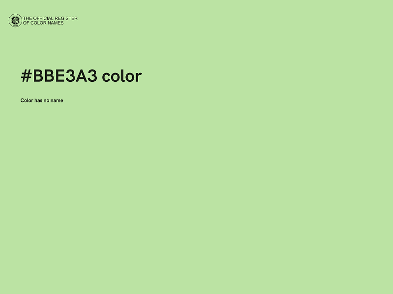 #BBE3A3 color image
