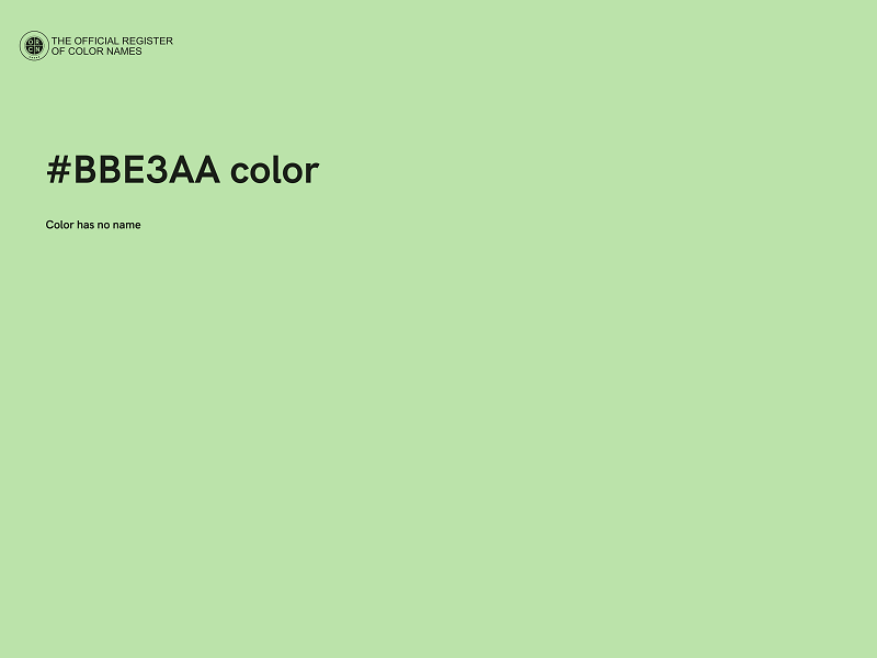 #BBE3AA color image