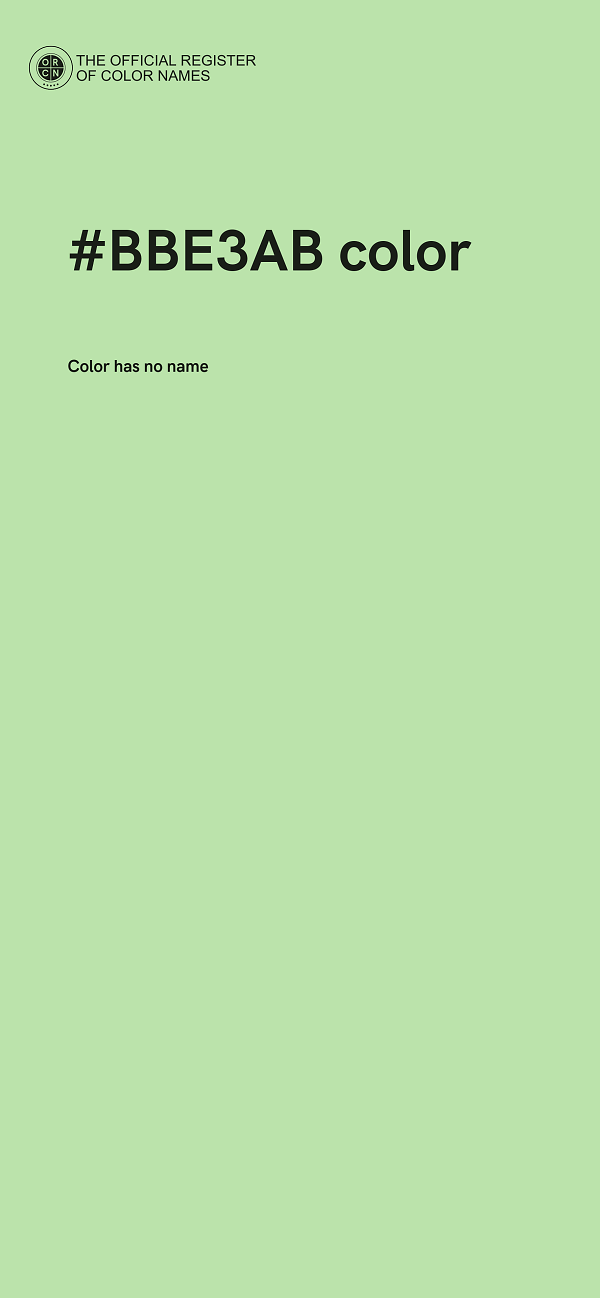 #BBE3AB color image