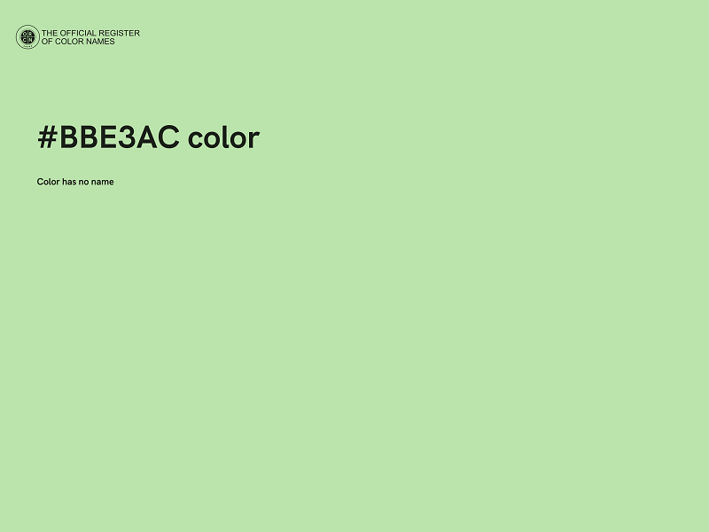 #BBE3AC color image