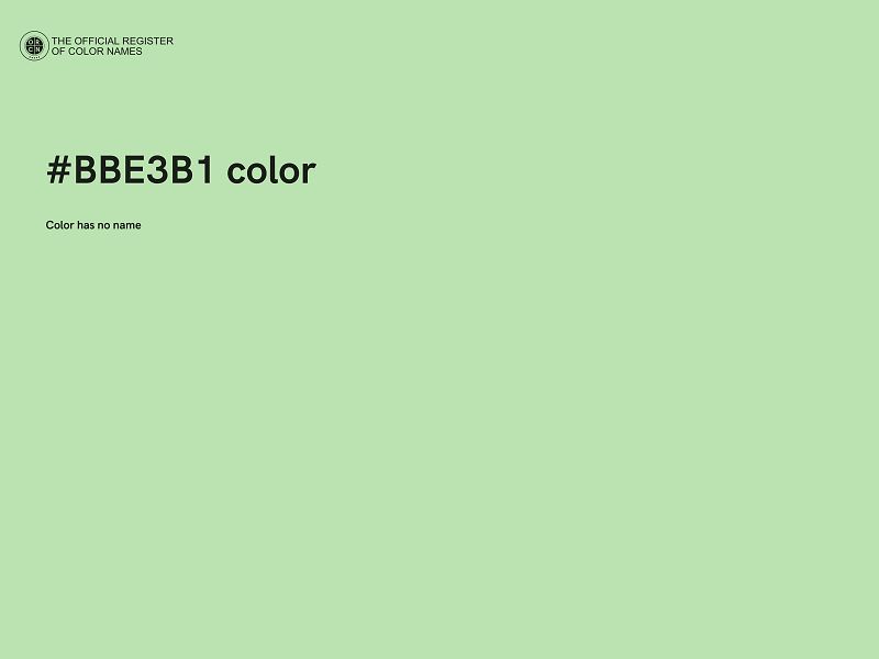 #BBE3B1 color image