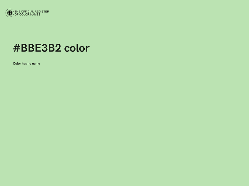 #BBE3B2 color image