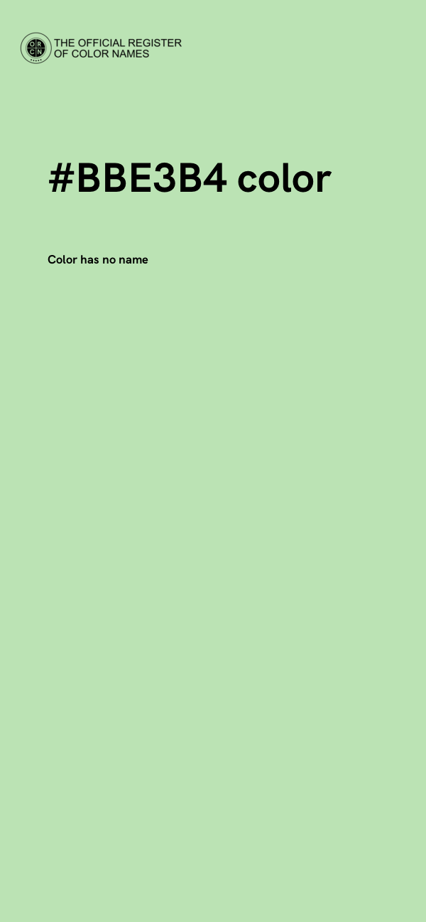 #BBE3B4 color image