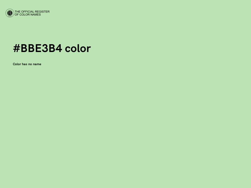 #BBE3B4 color image