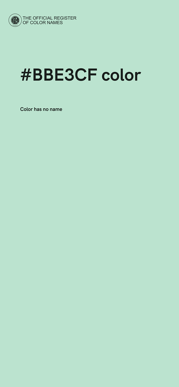 #BBE3CF color image