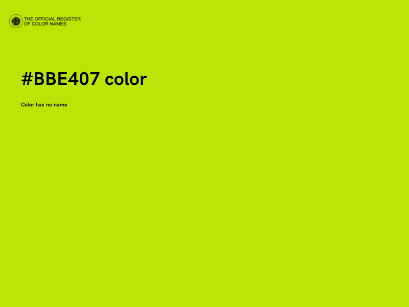 #BBE407 color image