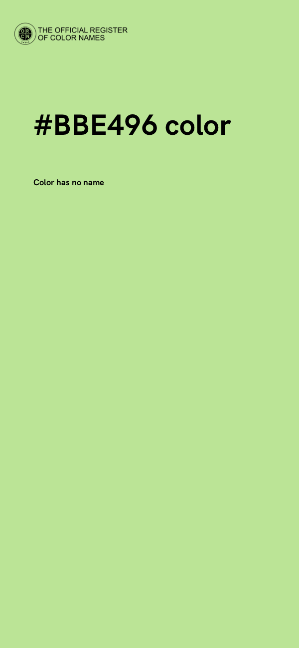 #BBE496 color image