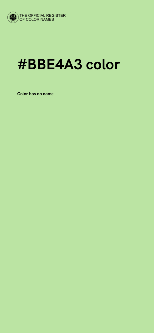 #BBE4A3 color image