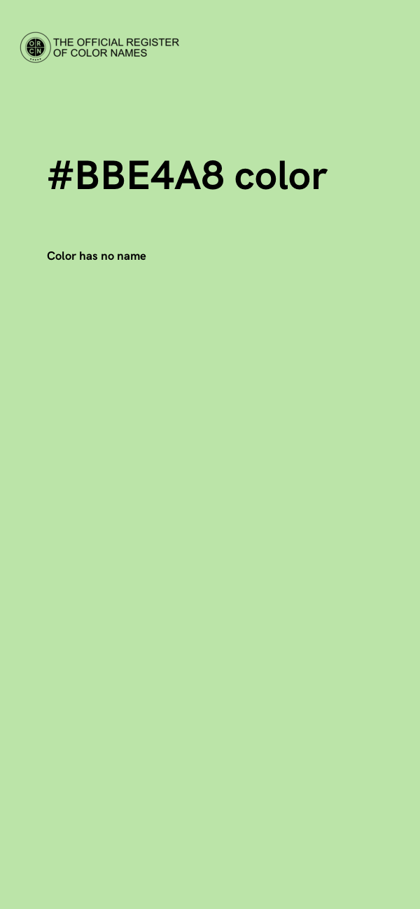 #BBE4A8 color image