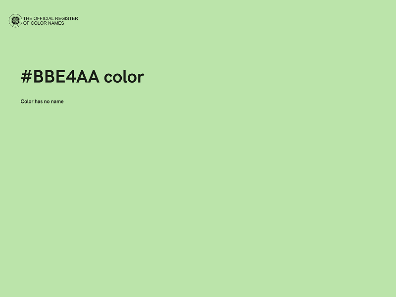 #BBE4AA color image