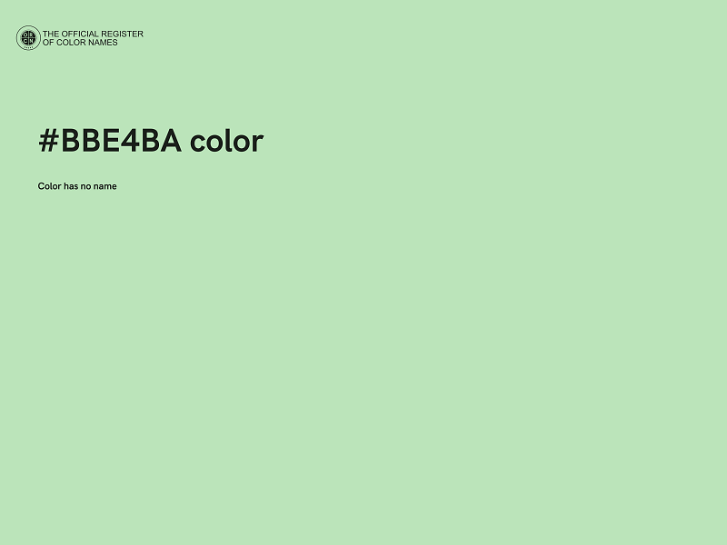 #BBE4BA color image