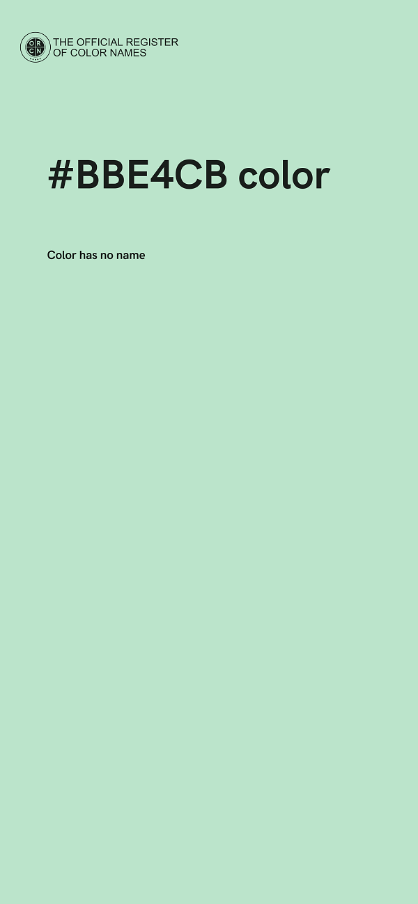 #BBE4CB color image