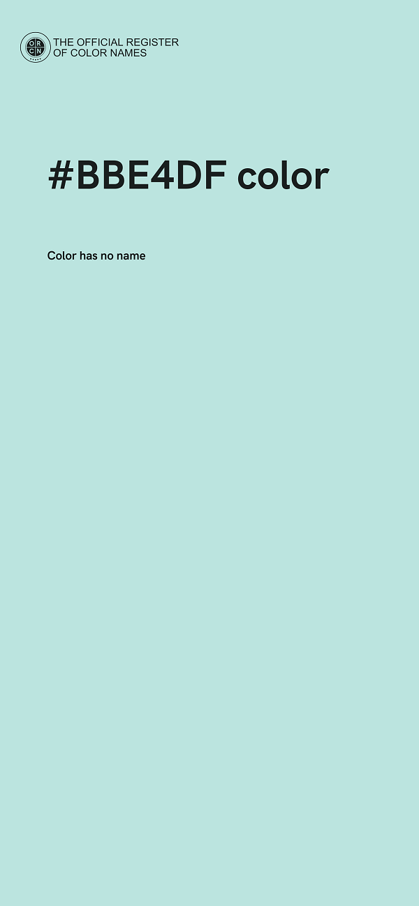 #BBE4DF color image