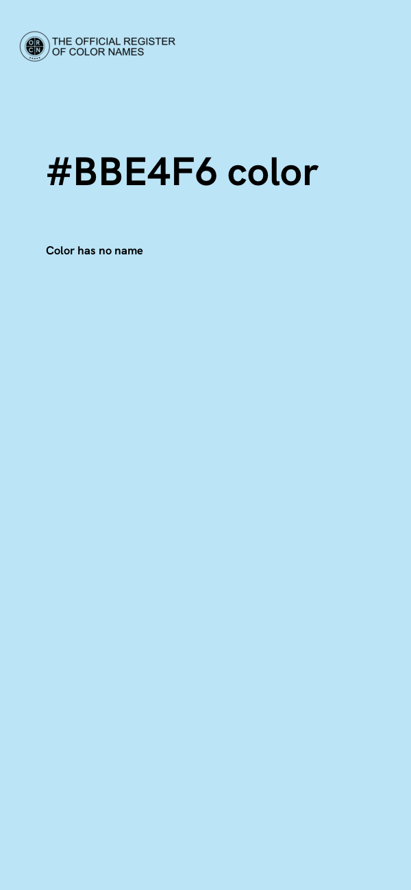 #BBE4F6 color image