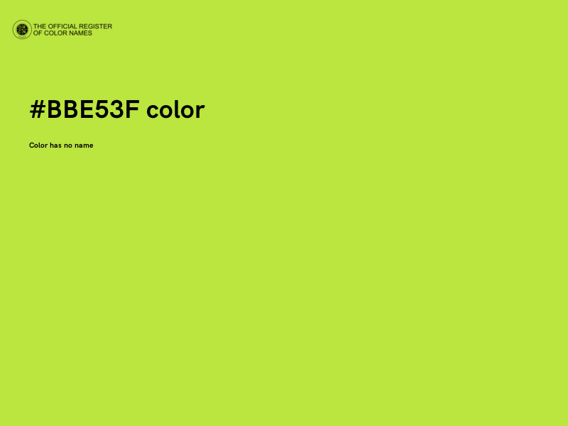 #BBE53F color image