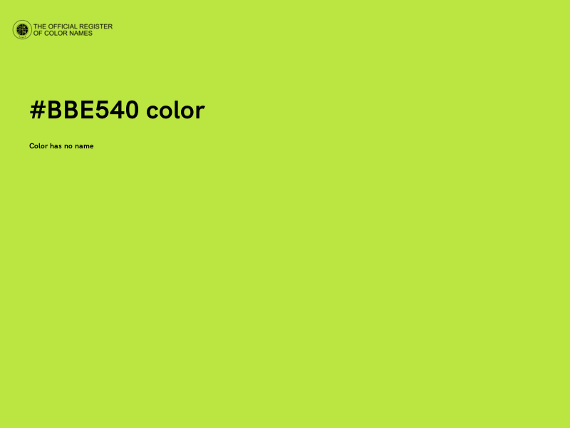 #BBE540 color image