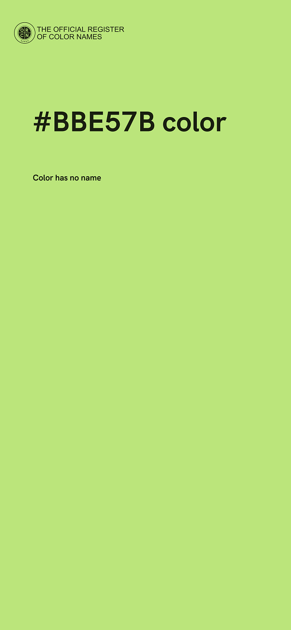 #BBE57B color image