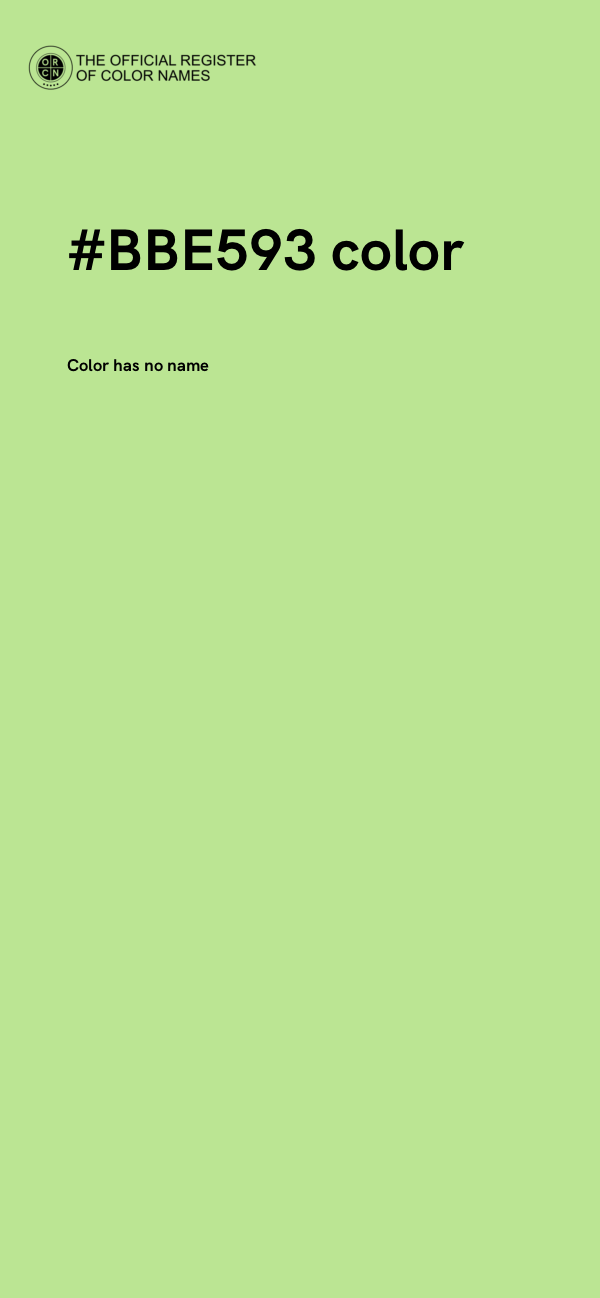 #BBE593 color image