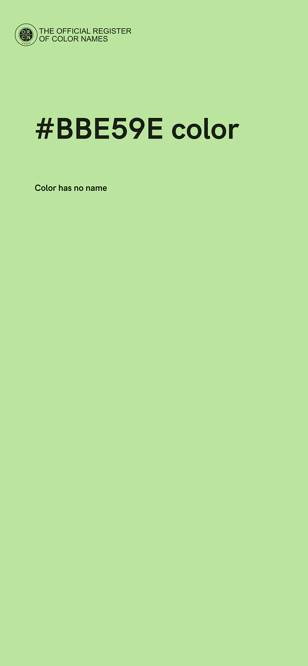 #BBE59E color image