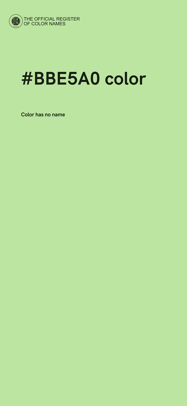 #BBE5A0 color image
