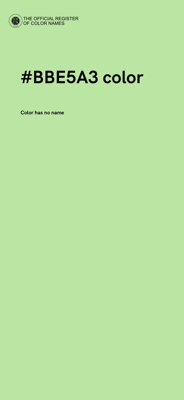 #BBE5A3 color image