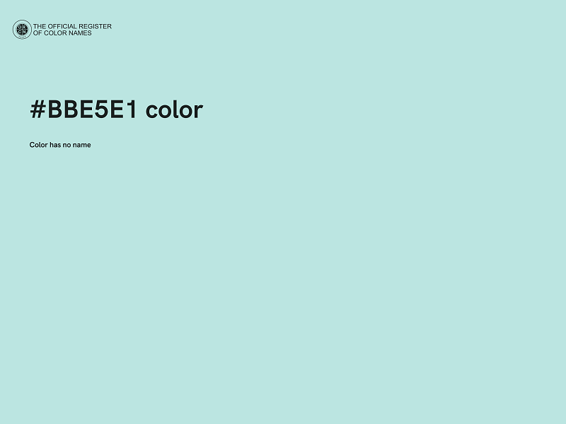 #BBE5E1 color image