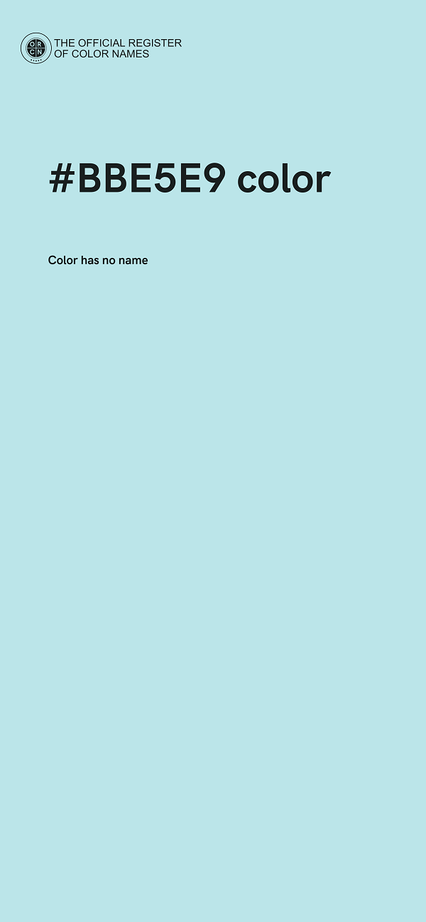 #BBE5E9 color image