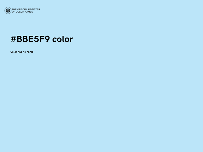 #BBE5F9 color image