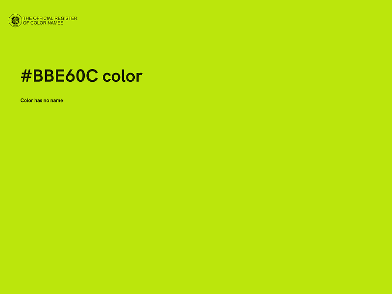 #BBE60C color image