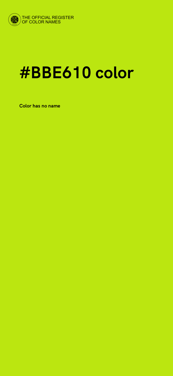 #BBE610 color image