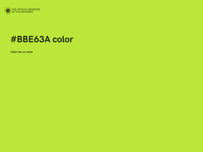 #BBE63A color image