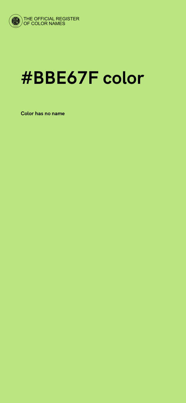 #BBE67F color image