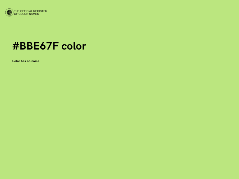 #BBE67F color image