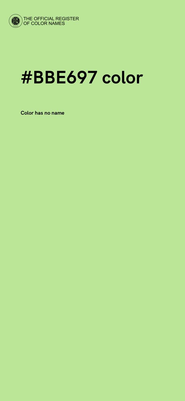 #BBE697 color image