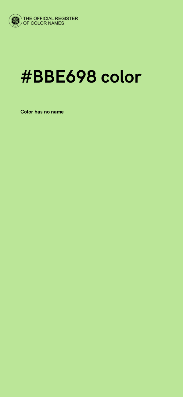 #BBE698 color image