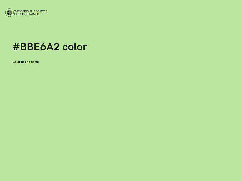 #BBE6A2 color image