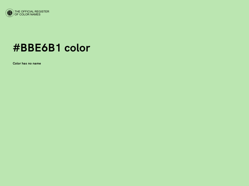 #BBE6B1 color image