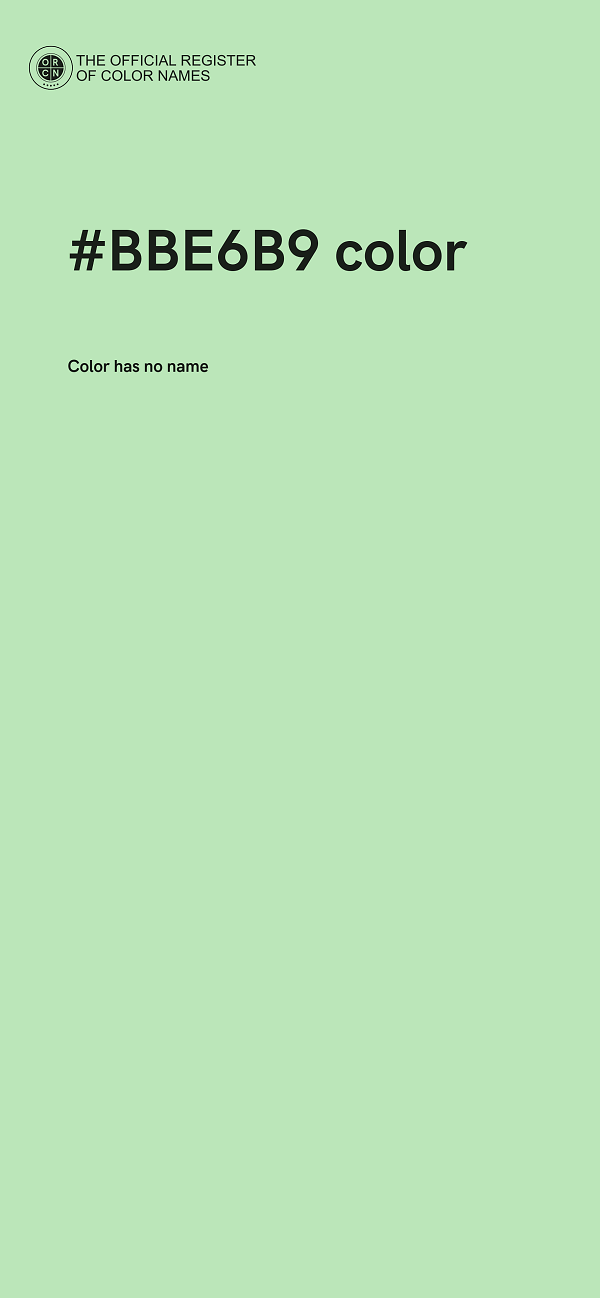 #BBE6B9 color image