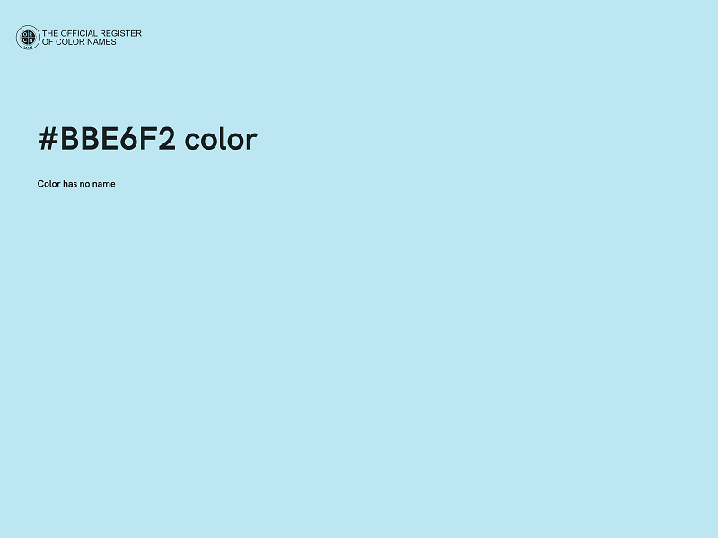 #BBE6F2 color image
