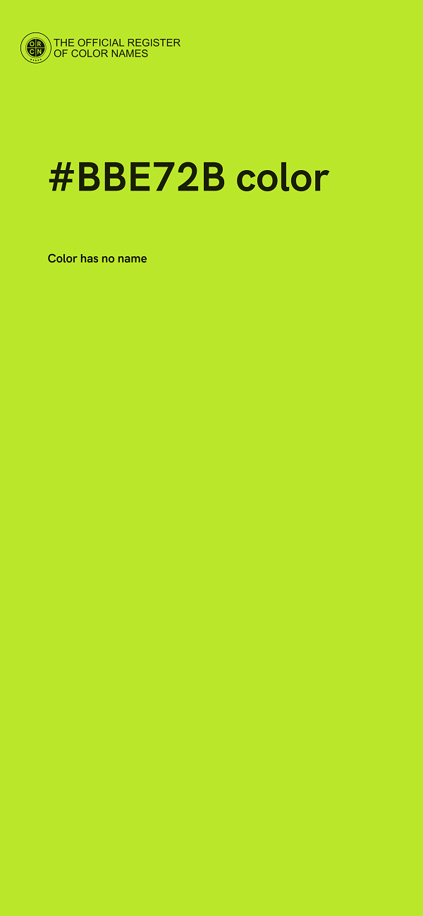 #BBE72B color image