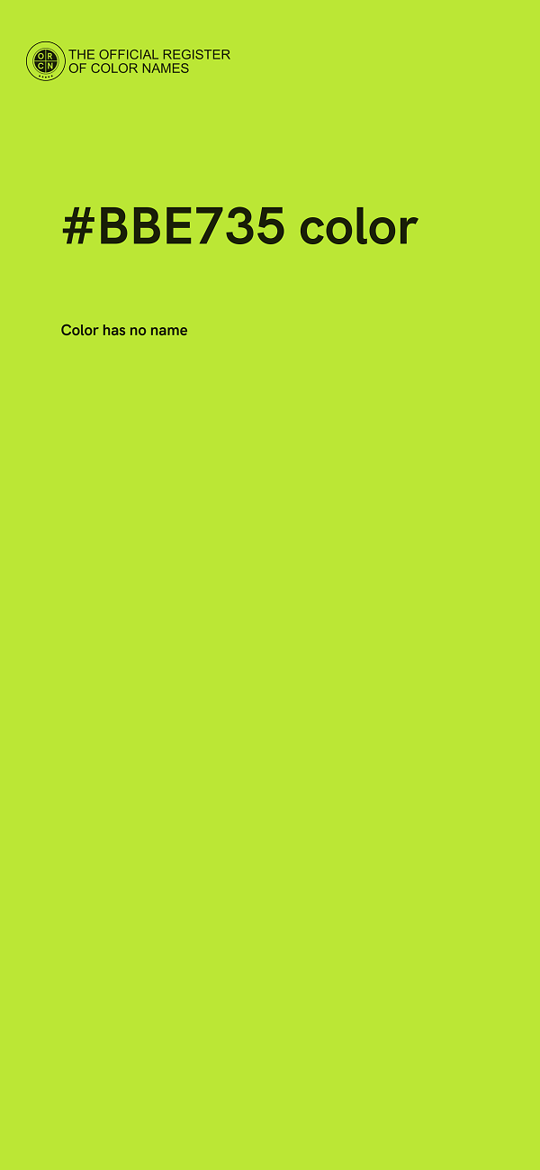 #BBE735 color image