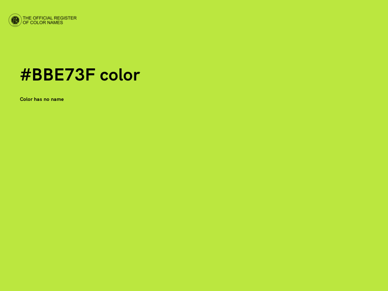 #BBE73F color image