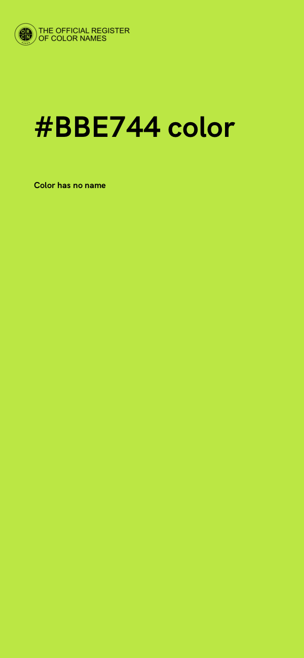 #BBE744 color image