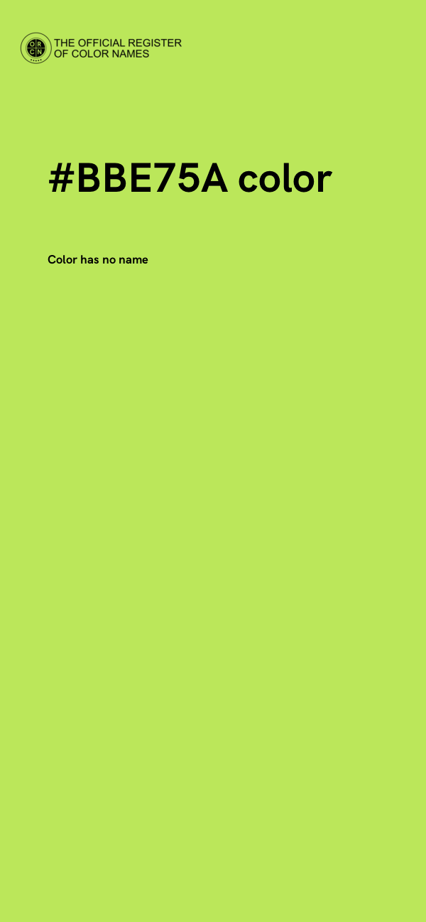 #BBE75A color image