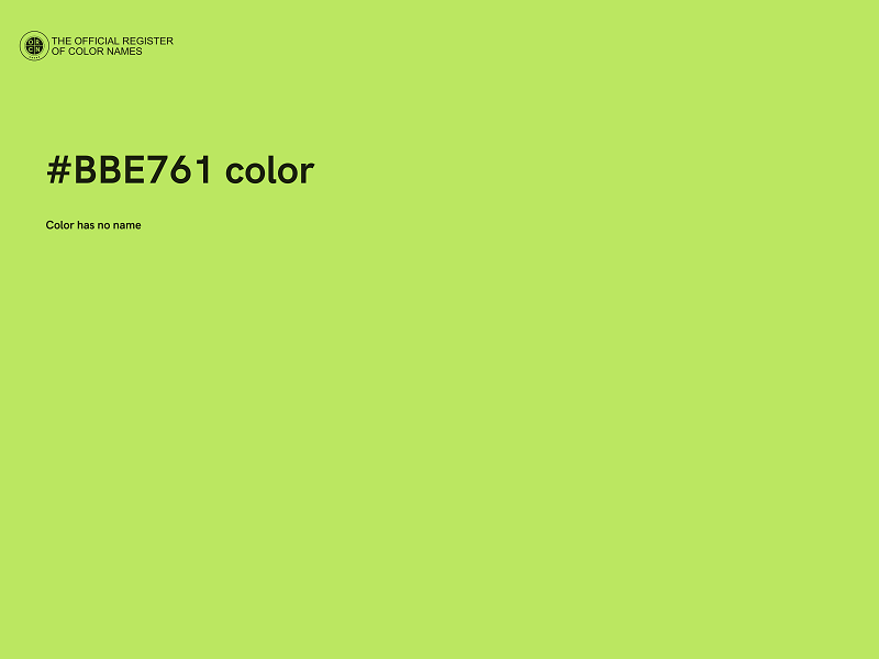 #BBE761 color image