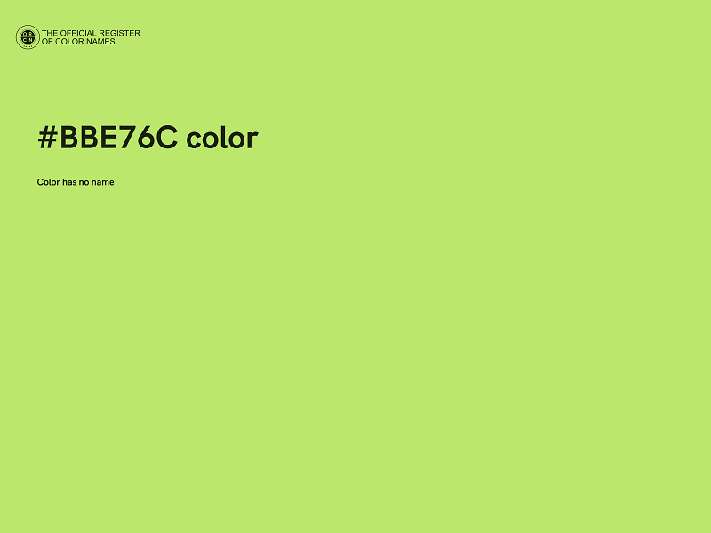 #BBE76C color image