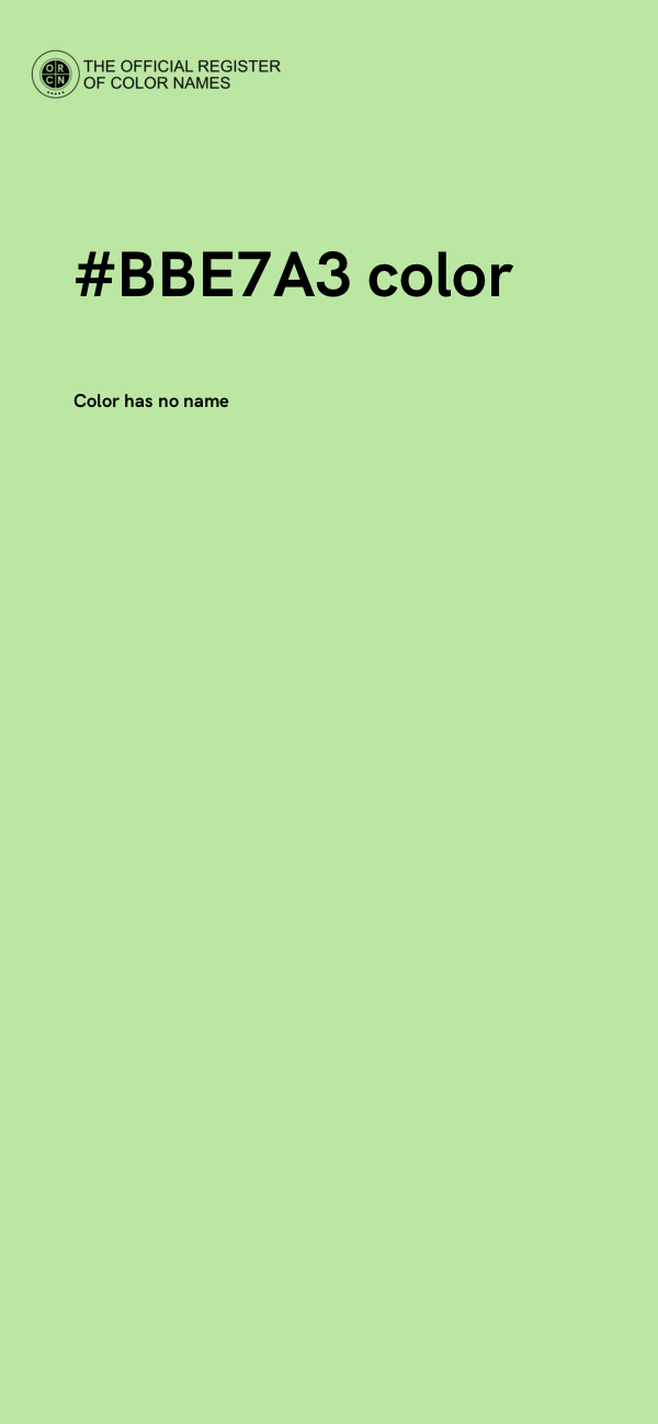 #BBE7A3 color image