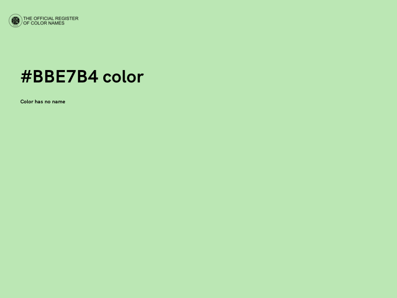 #BBE7B4 color image