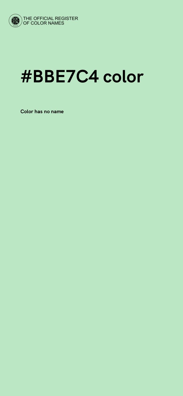 #BBE7C4 color image