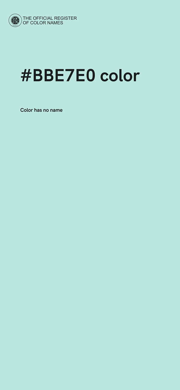 #BBE7E0 color image